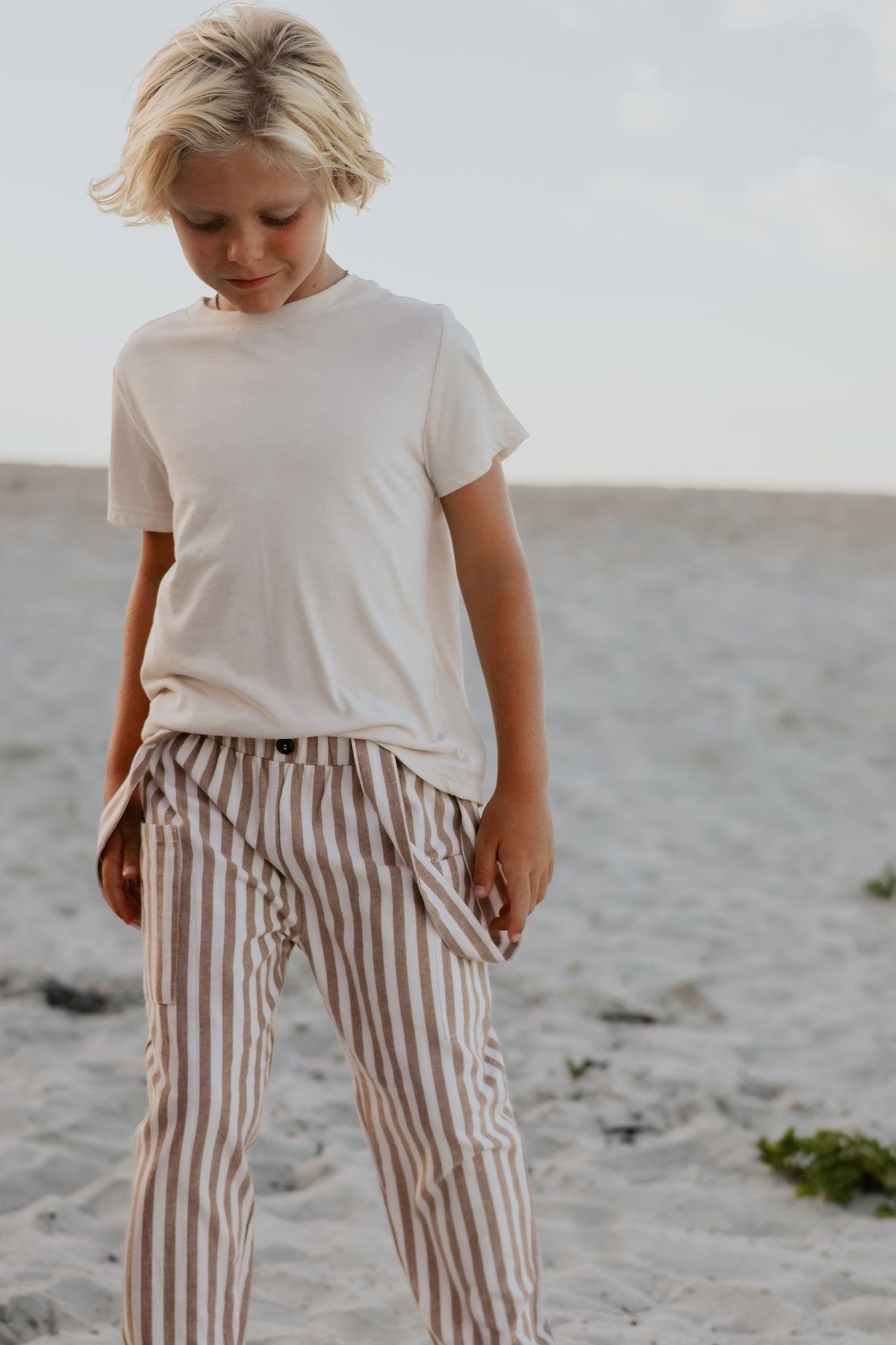SS Boy's Bottoms Finn Pants (birch stripe)