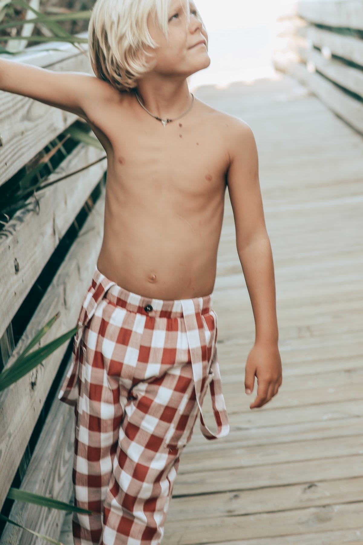 SS Boy's Bottoms Finn Pants (spice checkered)