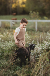 SS Boy's Romper Grady Romper (mocha muslin)