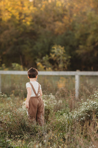 SS Boy's Romper Grady Romper (mocha muslin)