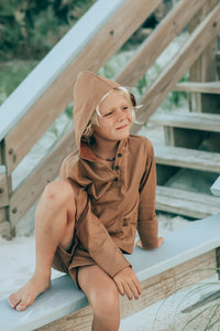 SS Boy's Top Knox Hoodie (amber linen)