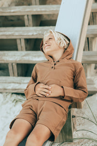 SS Boy's Top Knox Hoodie (amber linen)