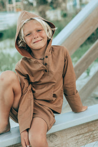 SS Boy's Top Knox Hoodie (amber linen)