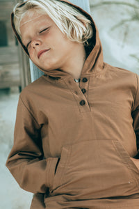 SS Boy's Top Knox Hoodie (amber linen)