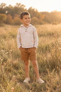 SS Boy's Top Knox Hoodie (birch stripe)