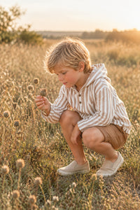 SS Boy's Top Knox Hoodie (birch stripe)