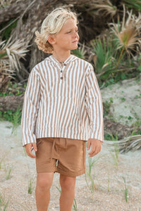 SS Boy's Top Knox Hoodie (birch stripe)
