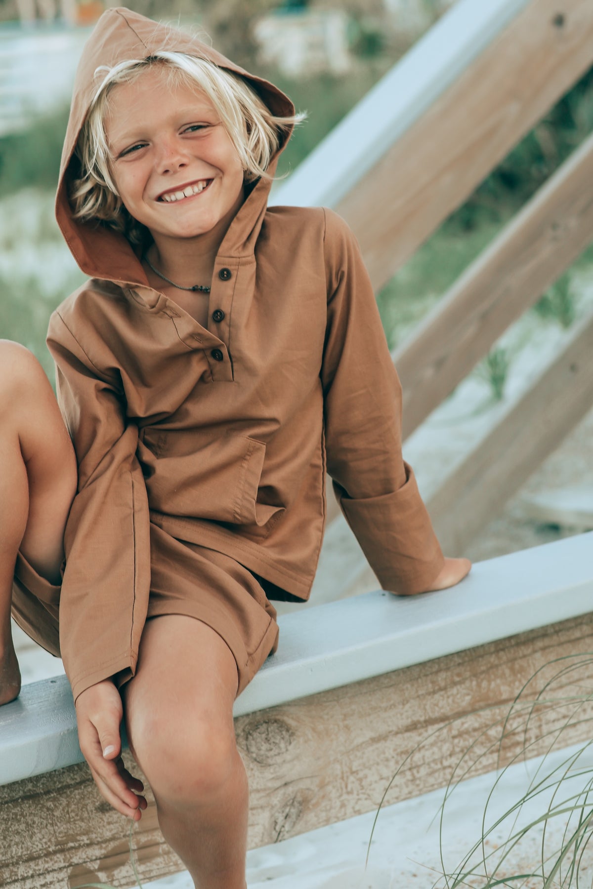 SS Boy's Bottoms Knox Shorts (amber linen)