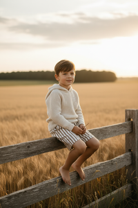 SS Boy's Bottoms Knox Shorts (birch stripe)