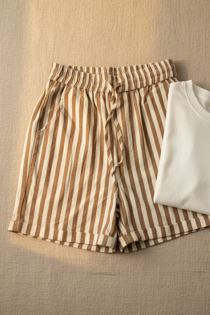 SS Boy's Bottoms Knox Shorts (birch stripe)