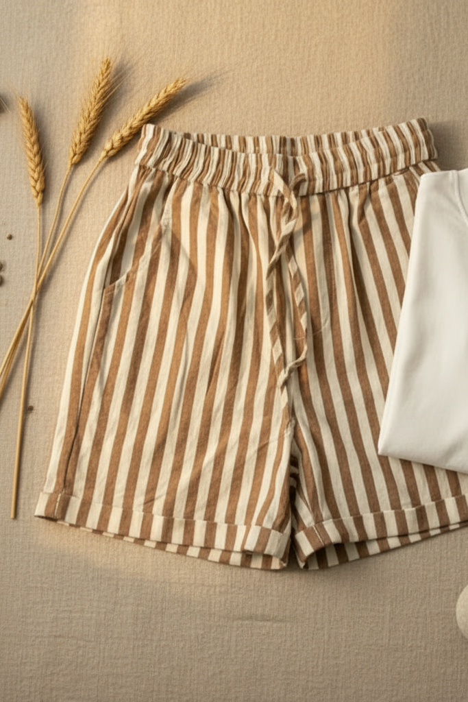 SS Boy's Bottoms Knox Shorts (birch stripe)