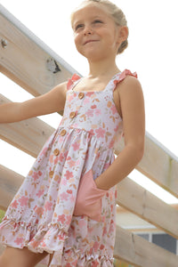 LB Girl's Dress Bree Crossback Dress (sweet pea)