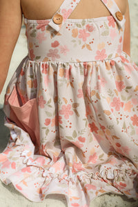 LB Girl's Dress Bree Crossback Dress (sweet pea)