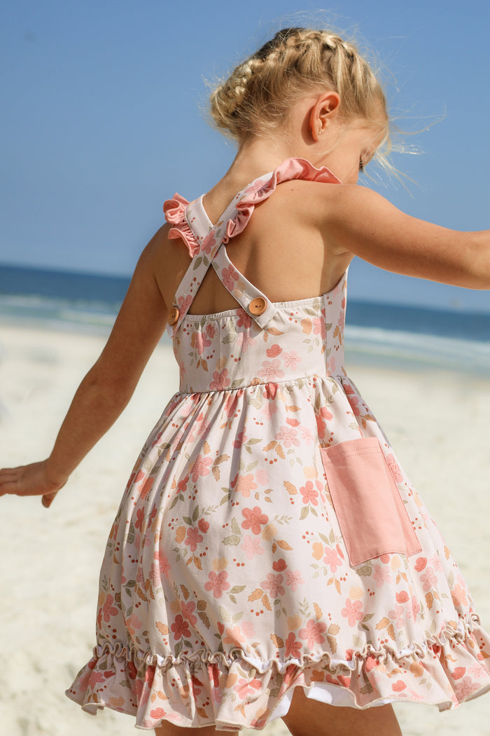 LB Girl's Dress Bree Crossback Dress (sweet pea)