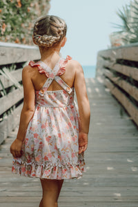 LB Girl's Dress Bree Crossback Dress (sweet pea)
