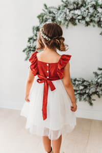 SS Girl's Dress Clara Christmas Dress (venetian red)
