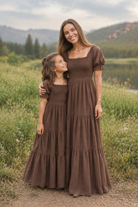 SS Girl's Dress Elle Midi (cocoa tulle)