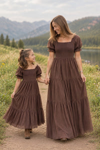 SS Girl's Dress Elle Midi (cocoa tulle)
