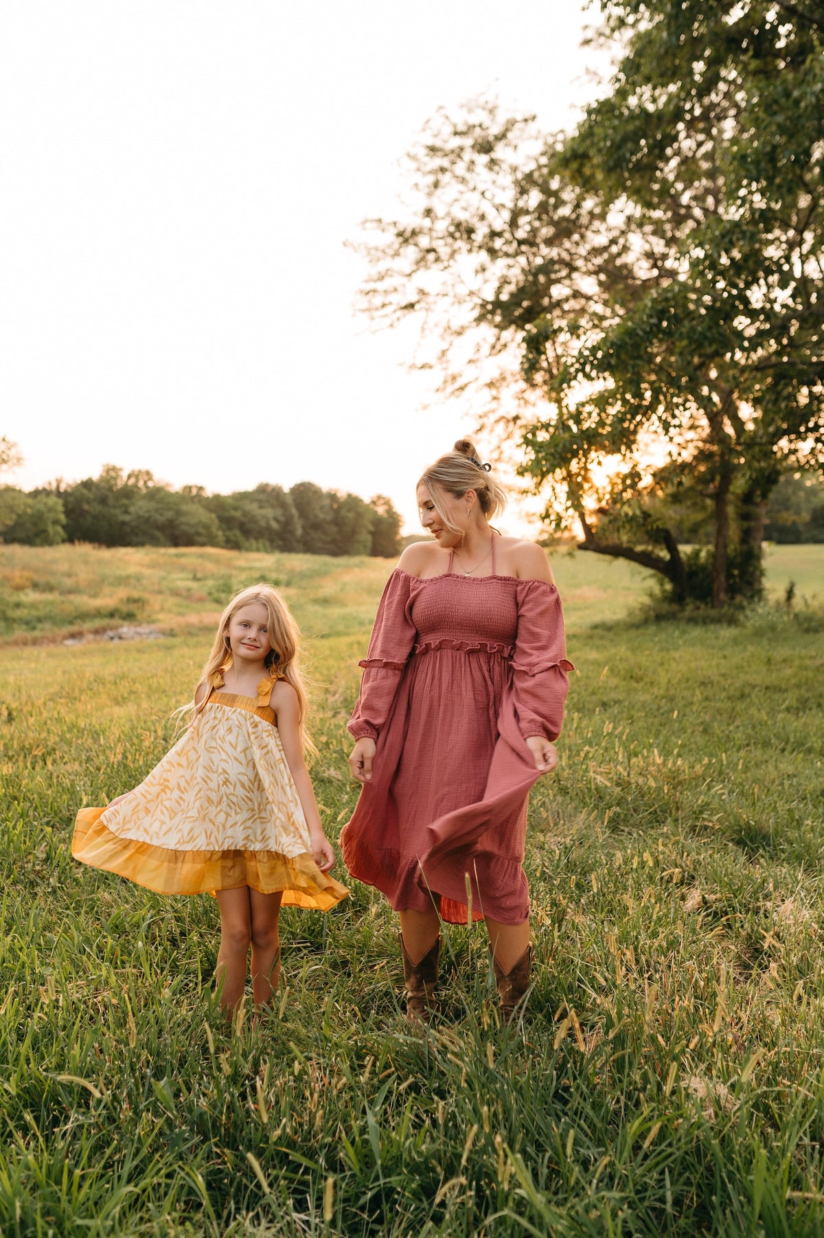 SS Girl's Dress Evie Tunic Dress (golden fields)