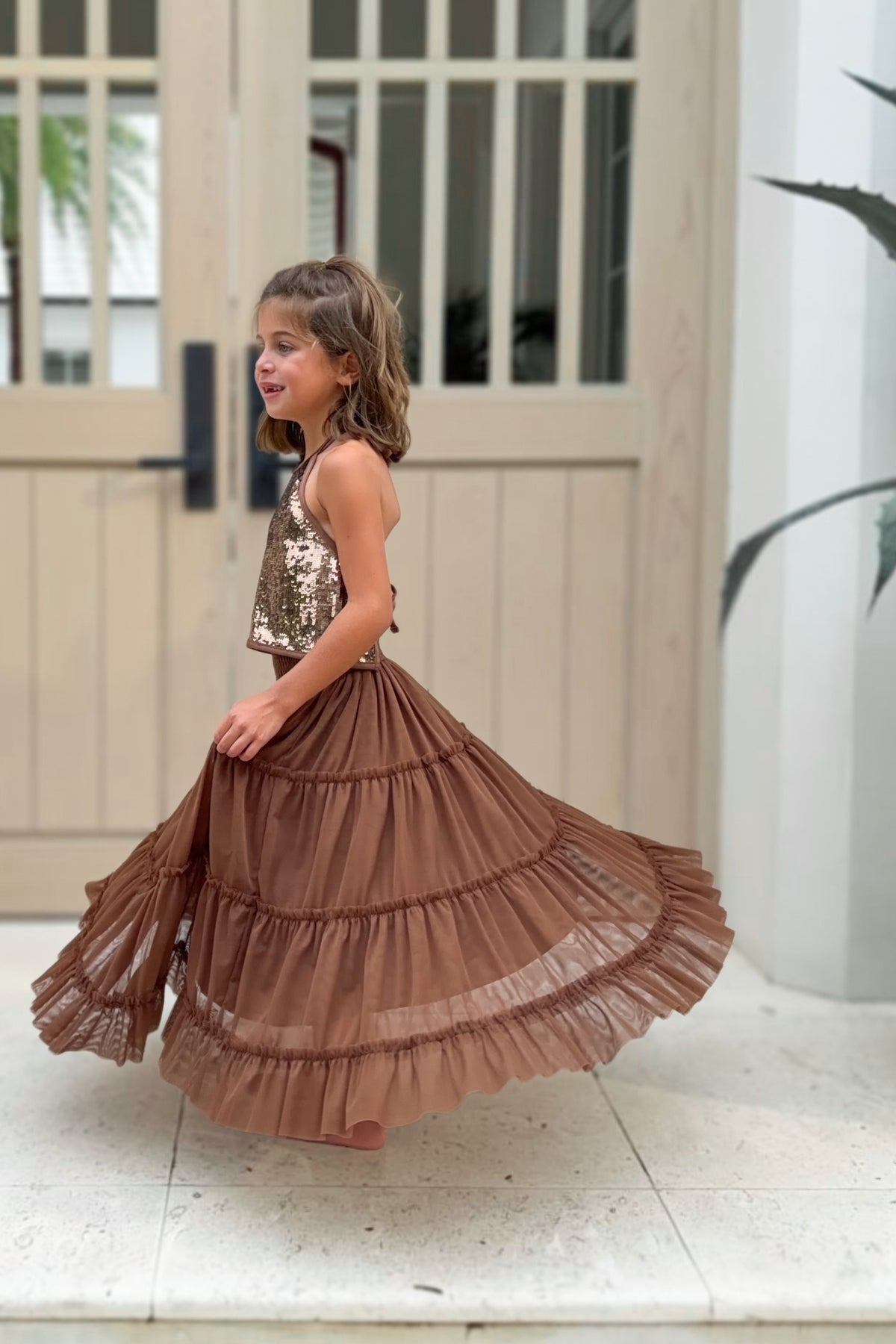 SS Faye Halter (cocoa sequin)
