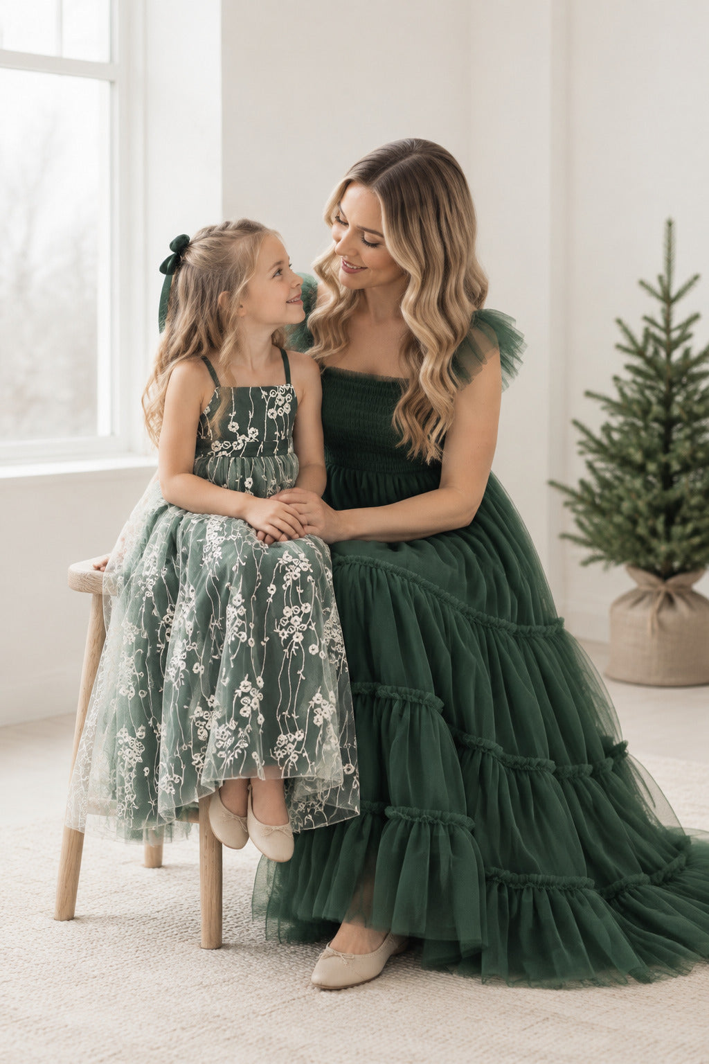 SS Girl's Dress Fiona Lace Dress (forest)