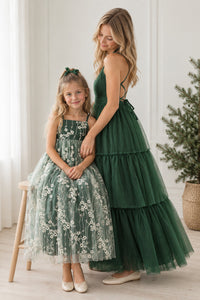 SS Girl's Dress Fiona Lace Dress (forest)