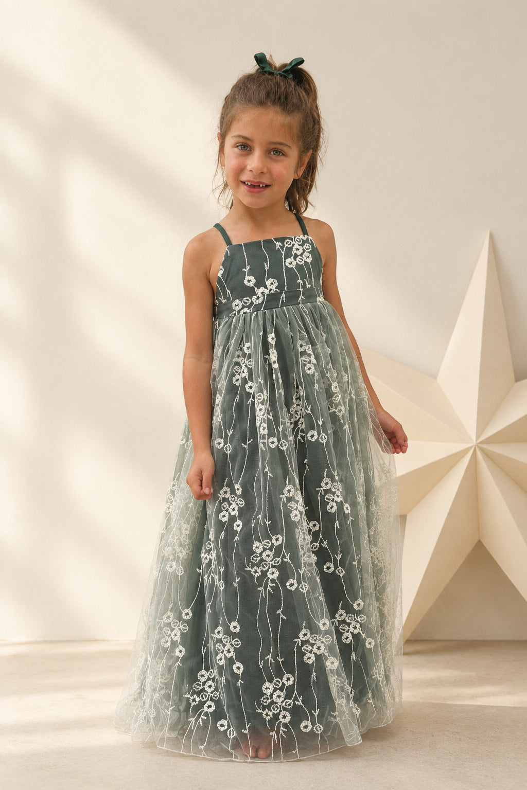 SS Girl's Dress Fiona Lace Dress (forest)