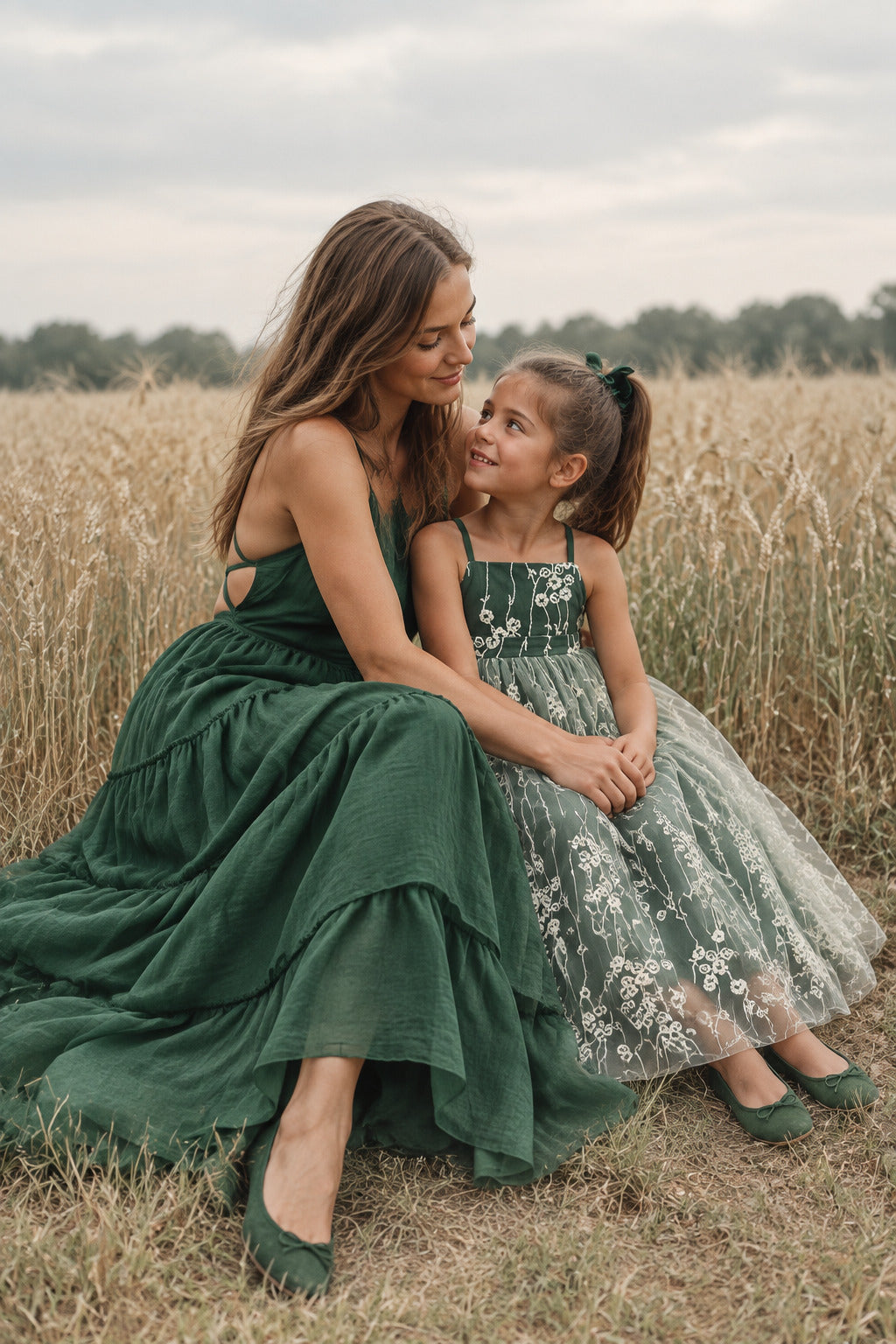 SS Girl's Dress Fiona Lace Dress (forest)