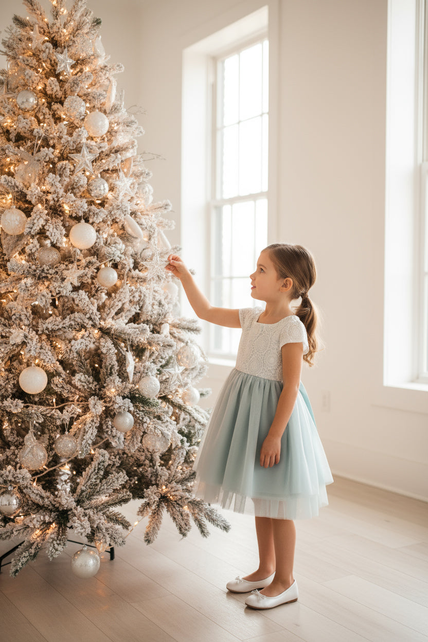 SS Girl's Dress Aria Dress (airy blue tulle)