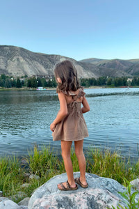 SS Girl's Dress Cora Tunic Set (mocha muslin)