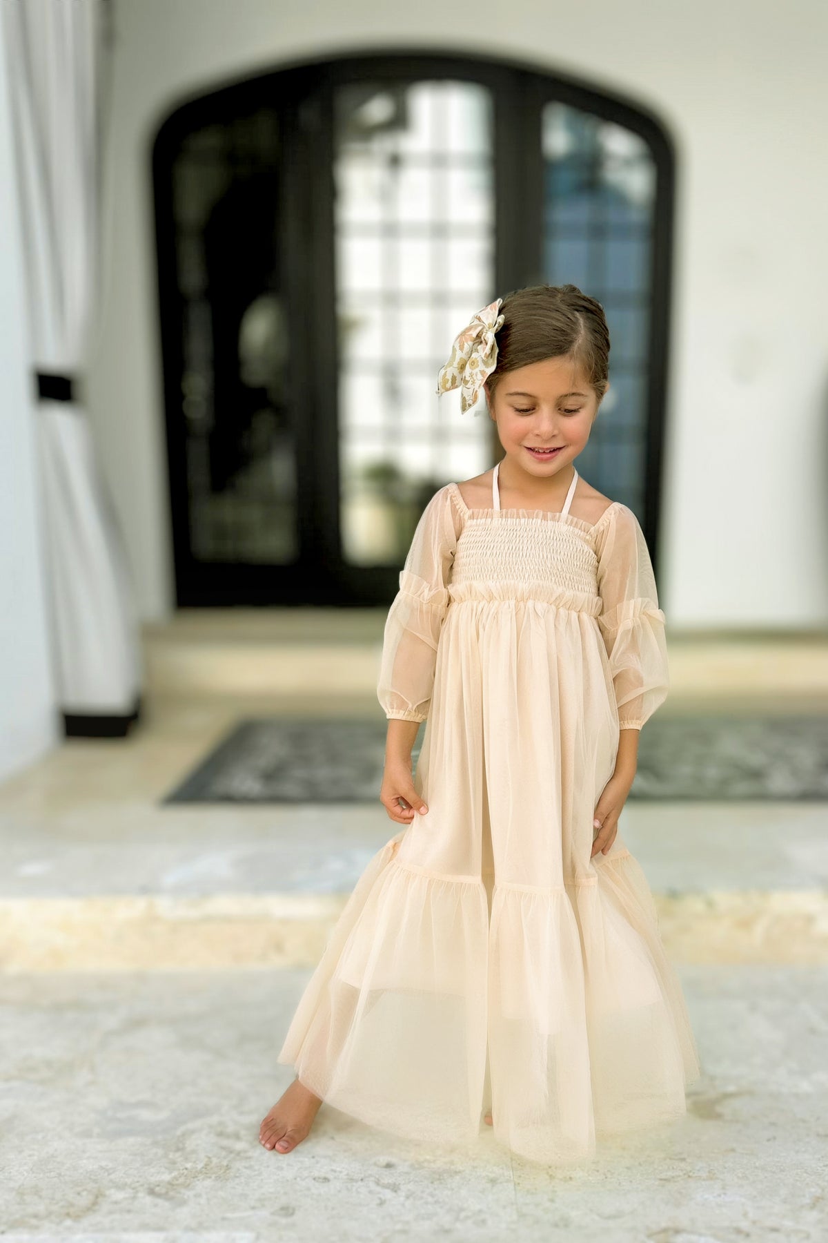 SS Girl's Dress Pippa Maxi (natural tulle)
