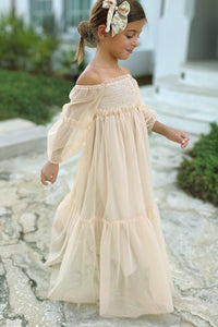 SS Girl's Dress Pippa Maxi (natural tulle)