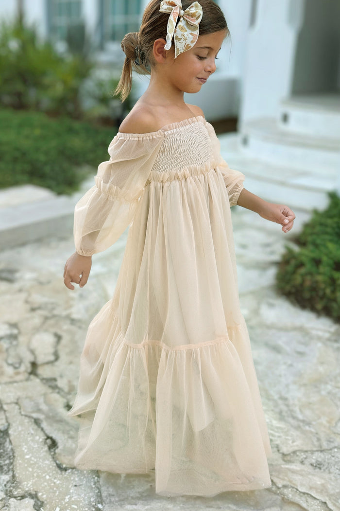 SS Girl's Dress Pippa Maxi (natural tulle)
