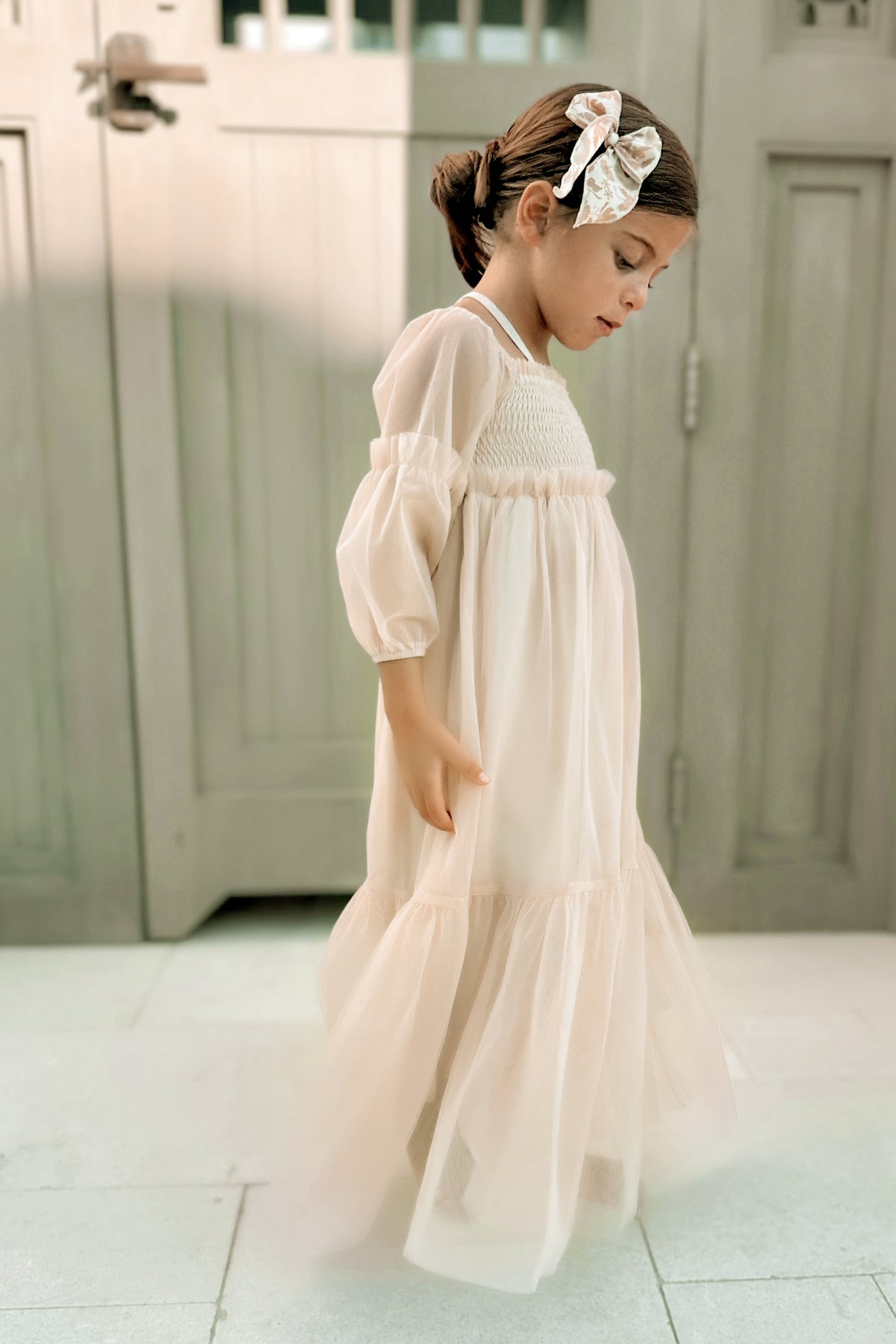 SS Girl's Dress Pippa Maxi (natural tulle)