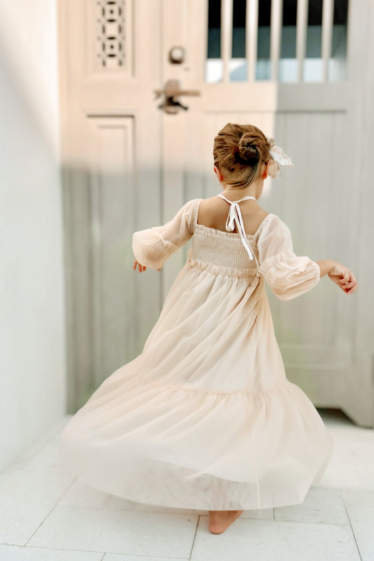 SS Girl's Dress Pippa Maxi (natural tulle)