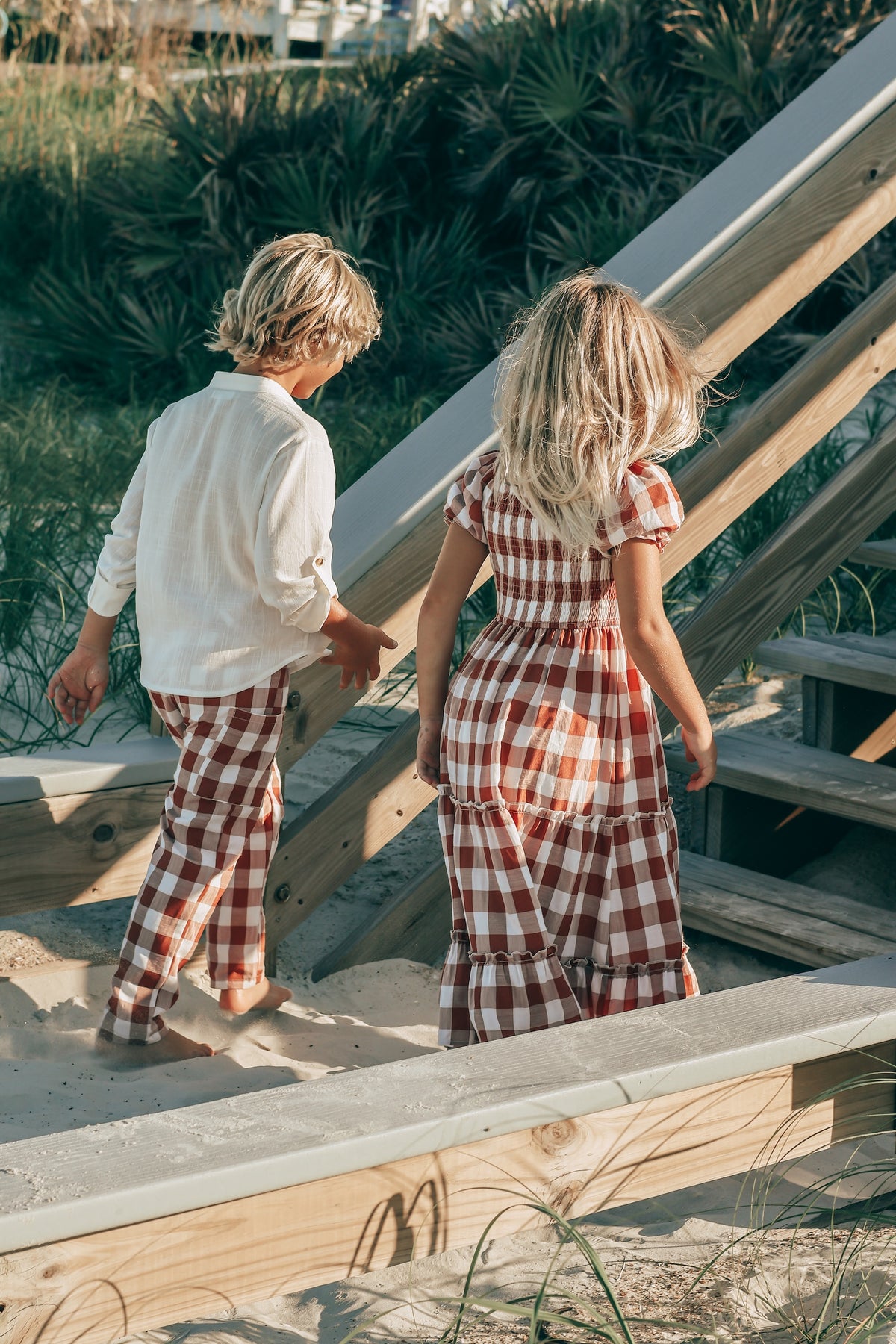 SS Girl's Dress Elle Midi (spice checkered)