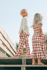 SS Girl's Dress Elle Midi (spice checkered)