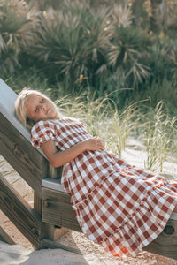 SS Girl's Dress Elle Midi (spice checkered)