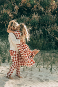 SS Girl's Dress Elle Midi (spice checkered)