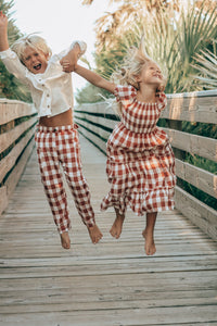 SS Girl's Dress Elle Midi (spice checkered)