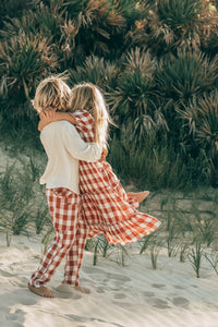 SS Girl's Dress Elle Midi (spice checkered)