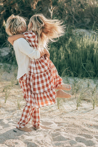 SS Girl's Dress Elle Midi (spice checkered)
