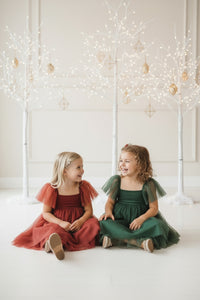 SS Girl's Dress Fawn Dress (forest tulle)