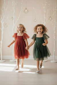 SS Girl's Dress Fawn Dress (forest tulle)