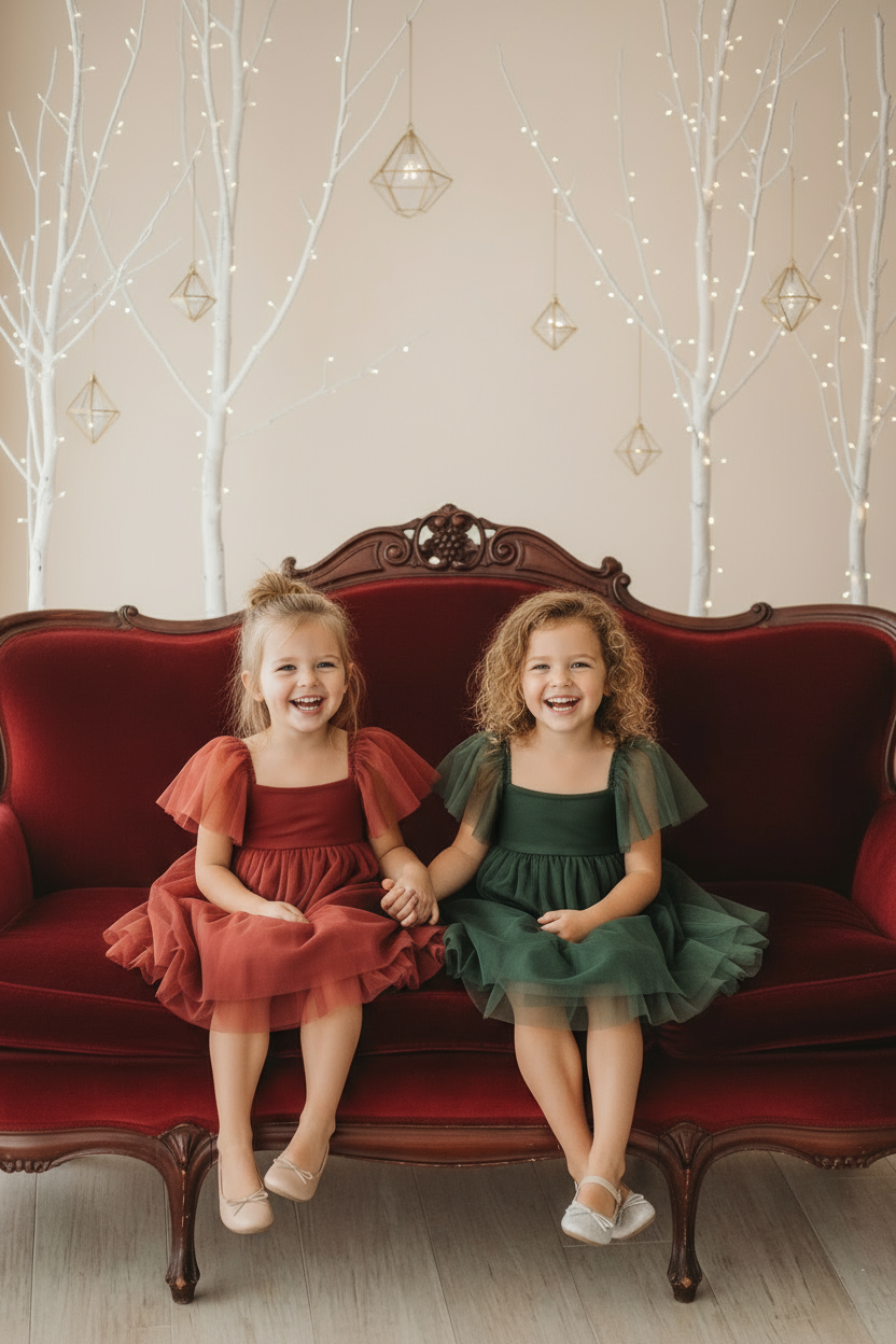 SS Girl's Dress Fawn Dress (forest tulle)