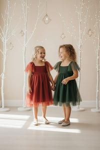 SS Girl's Dress Fawn Dress (forest tulle)