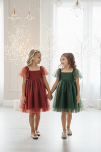 SS Girl's Dress Fawn Dress (forest tulle)