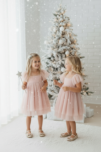 SS Girl's Dress Fawn Dress (soft pink tulle)