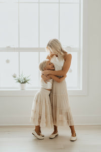 SS Girl's Top Faye Halter (natural sequin)