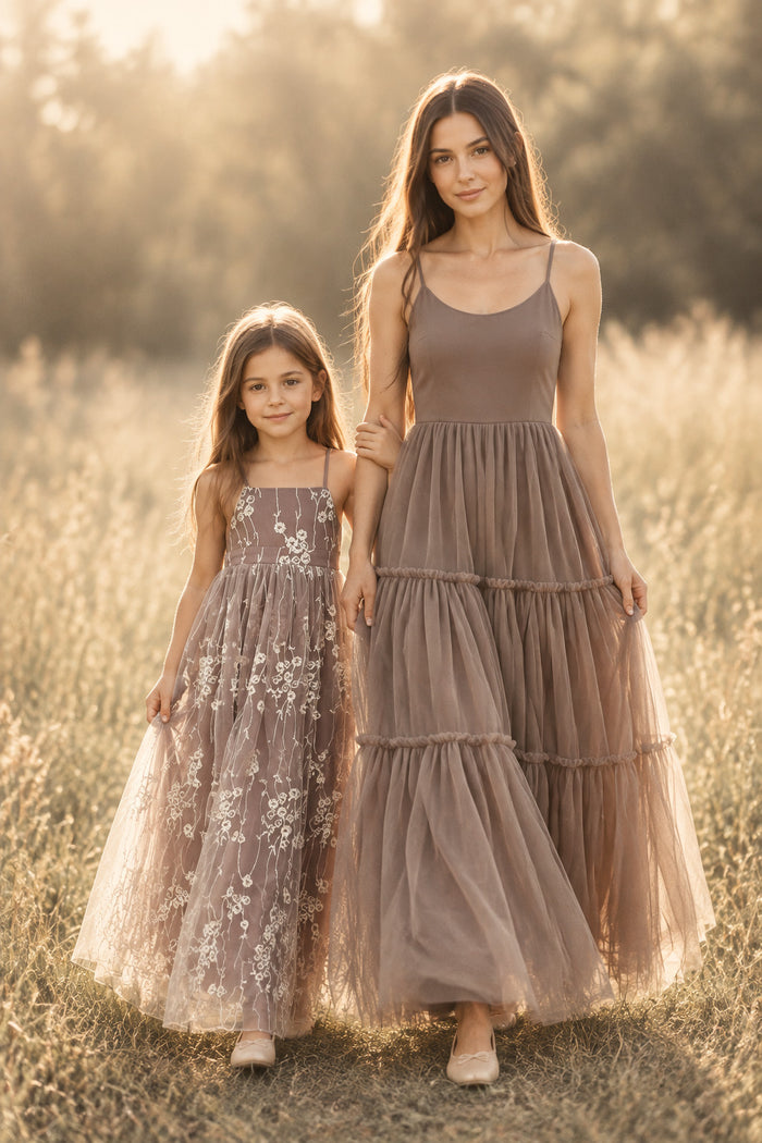 SS Girl's Dress Fiona Lace Dress (bark)
